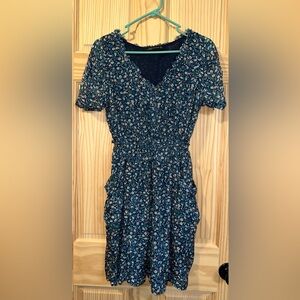 Zara woman 100% silk summer dress size Large